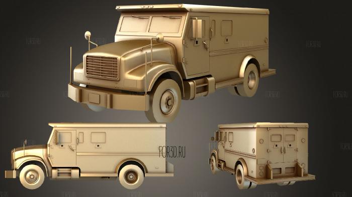 Armored Truck Bank stl model for CNC